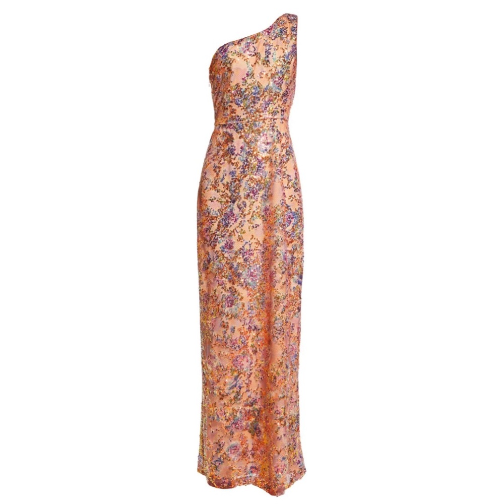 Ramy Brook Rosie Sequined One Shoulder Column Gown 🧡